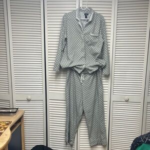Aria Gray and White Polka Dot Pajama Set